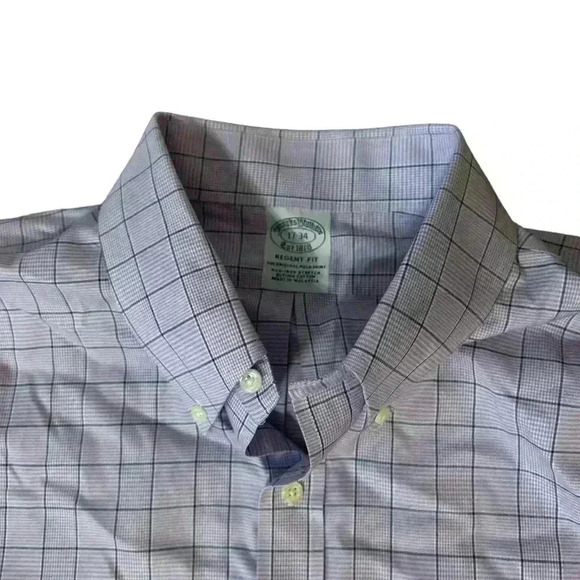 Brooks Brothers Men's Purple Regent Original Polo Button Up Shirt Non-Iron 17-34 - Picture 4 of 6